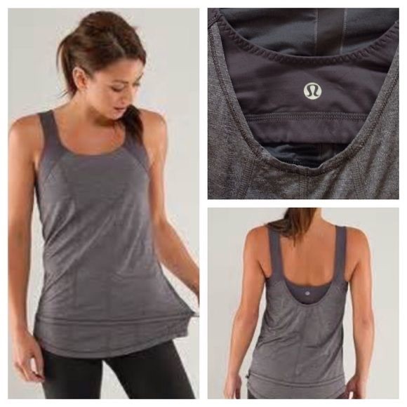 Lululemon Run For Your Life Tank
Layered Built in Bra Gray, size 4 - Picture 2 of 7